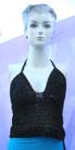 Womens beach apparel manufacturing exchange warehouse supplies beaded crochet summer top with fashion sequin  and lingerie styled back