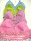 Hot beach top with seashell decorated crochet bodice and flower design between bust imported by b2b factory exchange company 