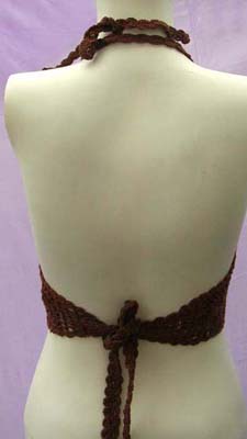 Exotic indonesia direct fashion apparel store supplies handcrafted thread art halter top with sequin design