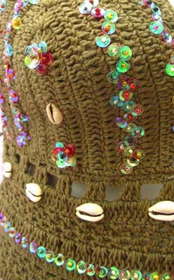 Trendy indonesian seashell and sequin crochet halter top from fashion resort wear manufacturing export company