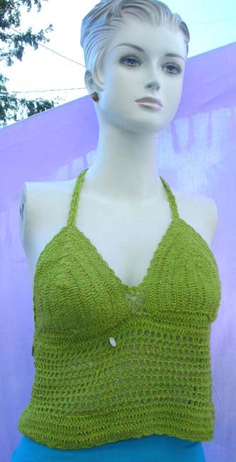 Womens beach apparel manufacturing exchange warehouse supplies beaded crochet summer top with fashion sequin  and lingerie styled back