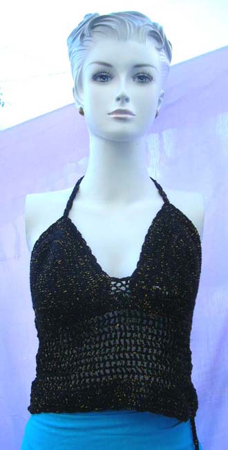 Womens beach apparel manufacturing exchange warehouse supplies beaded crochet summer top with fashion sequin  and lingerie styled back