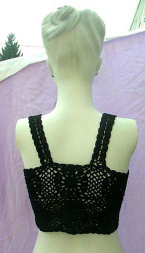 Indonesia direct summer fashion factory imports quality Beach active wear half tank top in black knit art 