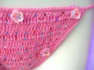 Sexy, pink needle knit art designed string bikini with flower like sequin decorimported by bali bali fashion factory supply company
