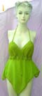 Beach resort wear manufacturing wholesale distributor supplies Ladies handmade crochet teddy with drawstring at empire waist