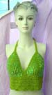 Trendy clothing wear import outlet distributes crafted crochet and sequin designed half halter top 