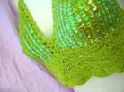 Trendy clothing wear import outlet distributes crafted crochet and sequin designed half halter top 