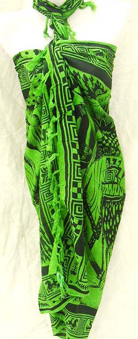 Indonesian export supplier wholesales tropical sarongs, deep sea design on hot fashion wrap
