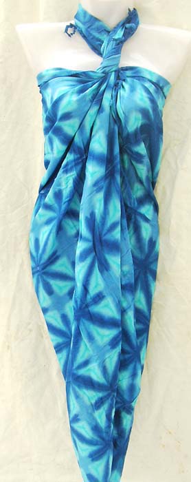 Stylish vacation apparel factory distributes trendy blue sarong dress