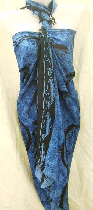 Dolphin lovers bali resort sarong from indonesia direct distributing agent