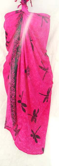 Indonesian beauty wrap dress with dragonfly, best online clothing distribution exporter