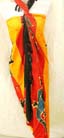 Indonesian art gecko print on stylish sarong manufactured by bali exchange retail factory