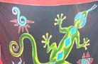 Designer sarong supplier imports fashon teen wrap in colorful gecko print