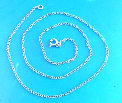 Sterling silver rope chain with spring ring clasp