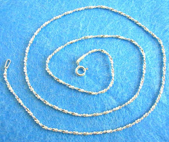 Sterling silver Bali style necklace with spring ring clasp
