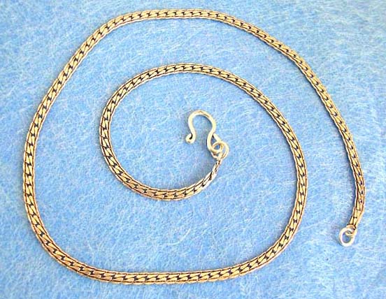 :925.black sterling silver S shape snake necklace with M shape clasp        