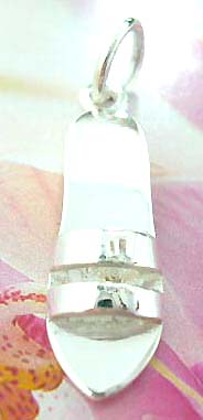 Lady's fashion slipper design Thailand made solid sterling silver charm pendant
                       