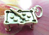 Sport spirit carved-out snooka  925. Thailand made solid sterling silver charm pendant