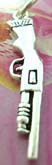 925. Thailand made solid sterling silver charm pendant in classical gun shape 