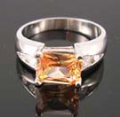 Fashion cubic zirconia ring collection wholesaler supply champagne diamond cz paired with multi clear cz stones