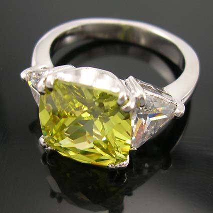 Online selection diamond cz engagement & wedding ring wholesaler in lime green diamond cz ring with clear cz stones