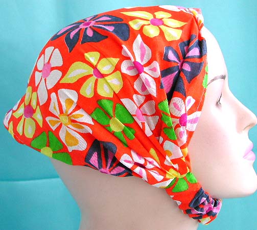 Perfect seleciton bandana for head online wholesale red head scarf with stretchable end in multi color flower pattern design