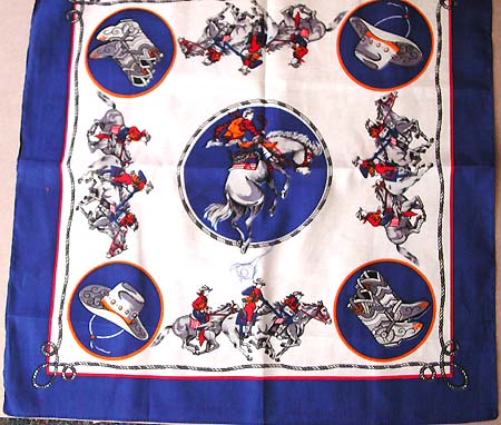Selling fashion headwraps durag, legency-inspired, bandana with blue edge legendary running horse troop pattern design