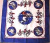 Fashion cotton bandana with blue edge legendary running horse troop pattern design 