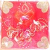 ceramic clay made of heart love pattern happy red candle tray 