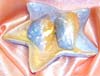 / blue / yellow ceramic clay made of sea star and sea shell style fashion canlde