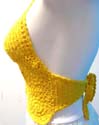 Crochet flower shell top, tie on neck and back, randomly picked by our staffs 