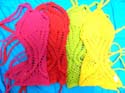 Shaped lingerie crochet top, tie on neck and back, randomly picked by our staffs 