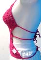 Shaped lingerie crochet top, tie on neck and back, randomly picked by our staffs 