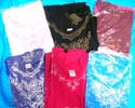 Embroidery flower round neck kaftan dress, come in assorted colors such as black, white, pink, purple, blue, orange, green etc. 