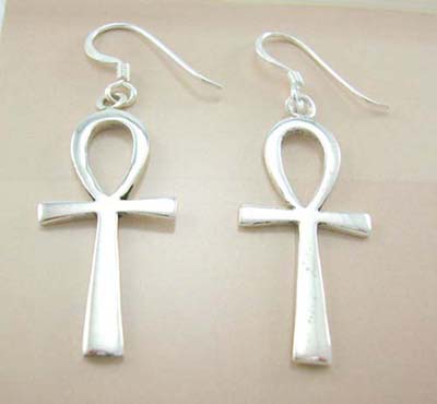 Western fashion Cross jewelry trendy in sterling silver earring angle cross design    