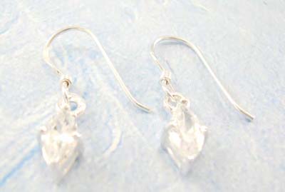 Fashion lady jewelry custume supply wholesaler sterling silver olive earrings with clear cz 