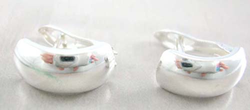 Fashion jewelry online purchase supplier bold band sterling silver earrings   