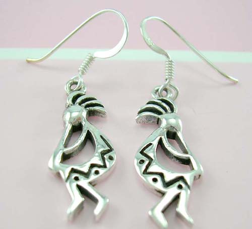 Western native jewelry designer wholesale sterling silver earrings in native people     