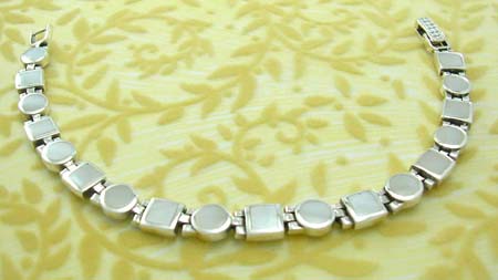 Ideal pearl fashion jewelry gift online supplier sterling silver bracelet with white mother of pearl inaly 