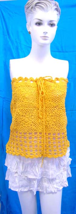 Lady's online store supplier manufacturing assortment design ladies crochet summer top