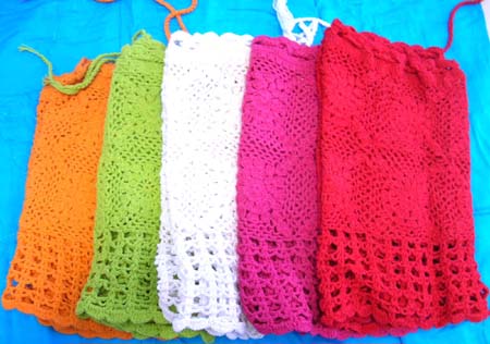 Lady's online store supplier manufacturing assortment design ladies crochet summer top