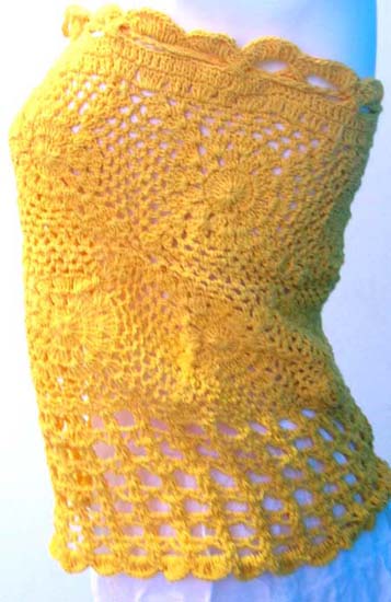 Lady's online store supplier manufacturing assortment design ladies crochet summer top