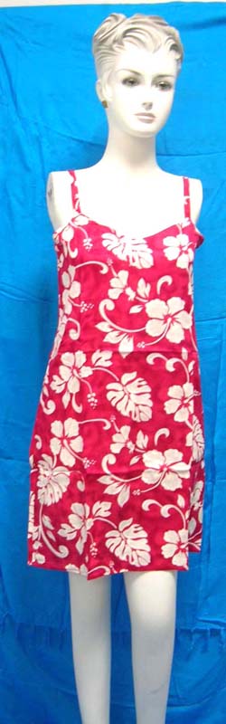 Online clothing warehouse wholesale hibiscus summer ladies dress 