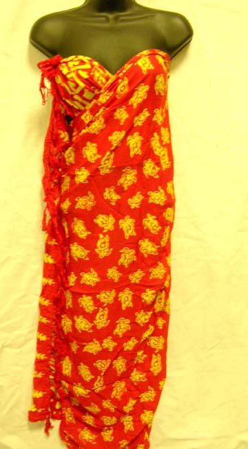 Quality crafted manufacturing supplier provides Indonesian summer paradise sarong with sea turtle design 