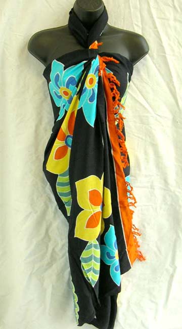 Export factory distributor wholesales floral designed batik sarong dress 
