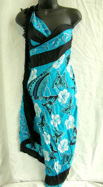 Online wholesaler imports stylish butterfly and flower patterned sarong from Bali Indonesia