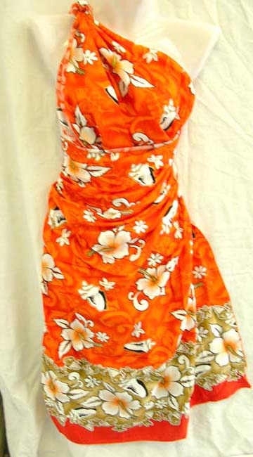 Trendy manufacturing company supplies crafted hawaiian hibiscus design fashion beach wrap dress