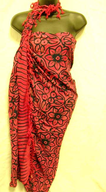 Online supply store distributes unique, designer floral theme Bali summer scarf wrap 