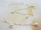 Discount jewelry onling anklet shopping wholesale supply sterling silver anklet with multi water-drop decor 