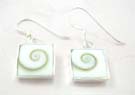 Wholesale Shiva's eye jewelry fashion on line inlay sterling silver earrings